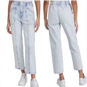 Mother Superior The Springy Ankle Elastic Waist Finale Wash High-Rise Jeans 26